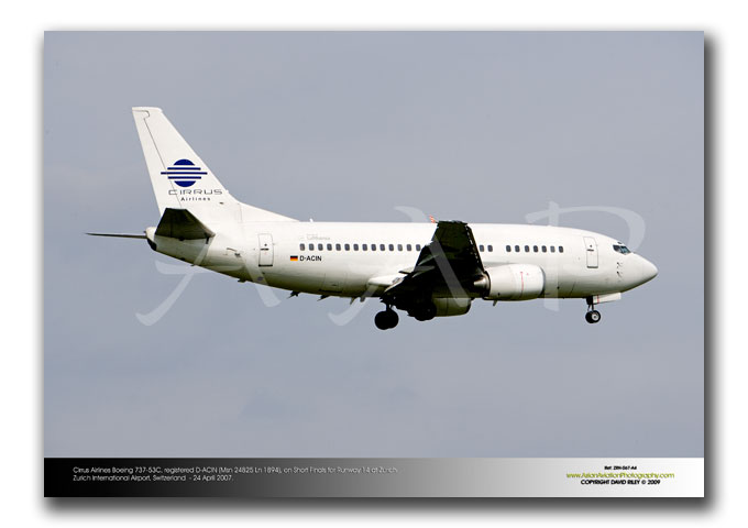 ZRH-067 - Cirrus Airlines Boeing 737-53C - D-ACIN (Msn 24825 Ln 1894)