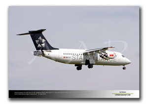 ZRH-068 - Swiss European Air Lines Avro RJ100 - HB-IYV (Msn E3377) in the Star Alliance livery