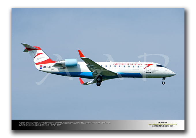 ZRH-075 - Austrian arrows (Tyrolean Airways) Bombardier CRJ200LR- OE-LCI (Msn 5529)