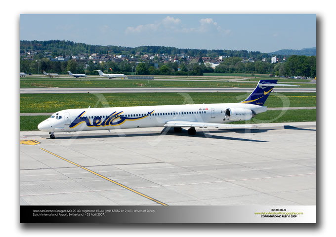 ZRH-084 - Hello McDonnell Douglas MD-90-30 - HB-JIA (Msn 53552 Ln 2163)
