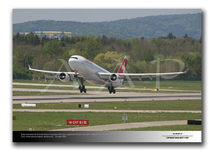 ZRH-087- Swiss International Air Lines Airbus Industries A330-223 - HB-IQK (Msn 299)