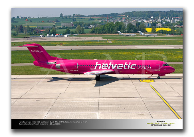 ZRH-091 - Helvetic Airways Fokker 100 - HB-JVG (Msn 11478)