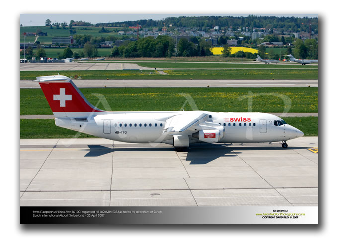 ZRH-095 - Swiss European Air Lines Avro RJ100 - HB-IYQ (Msn E3384)